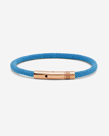 Noirèa Rosé Goudkleurig Lichtblauw Armband 4mm.