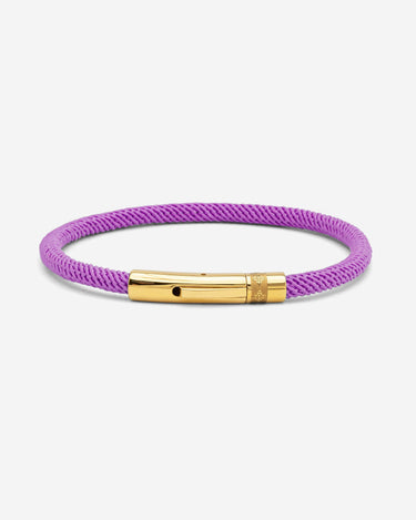 Noirèa Goudkleurig Paars Armband 4mm
