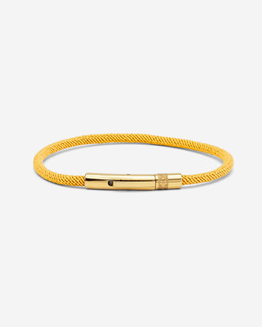 Noirèa Goudkleurig Geel Armband 3mm - handgemaakte sieraden, luxe heren sieraden, exclusieve sieraden mannen