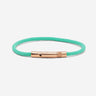 Noirèa Rosé Goudkleurig Groen Armband 3mm, handgemaakte sieraden, luxe heren sieraden.