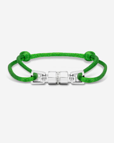 Midnight Lock Groene Armband Zilverkleurig. 8mm