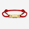 Midnight Lock Rood Armband Goudkleurig. Handgemaakte sieraden voor luxe heren met premium kwaliteit.